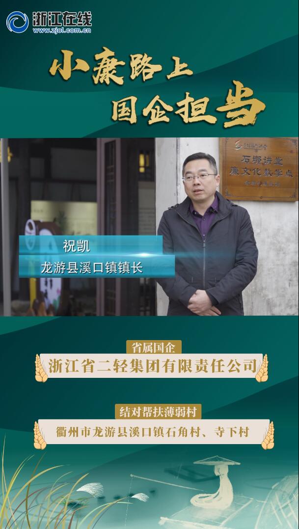 龙游县溪口镇镇长 祝凯